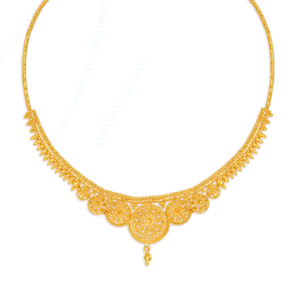 

Striking Gold Necklace for the Kannadiga Bride