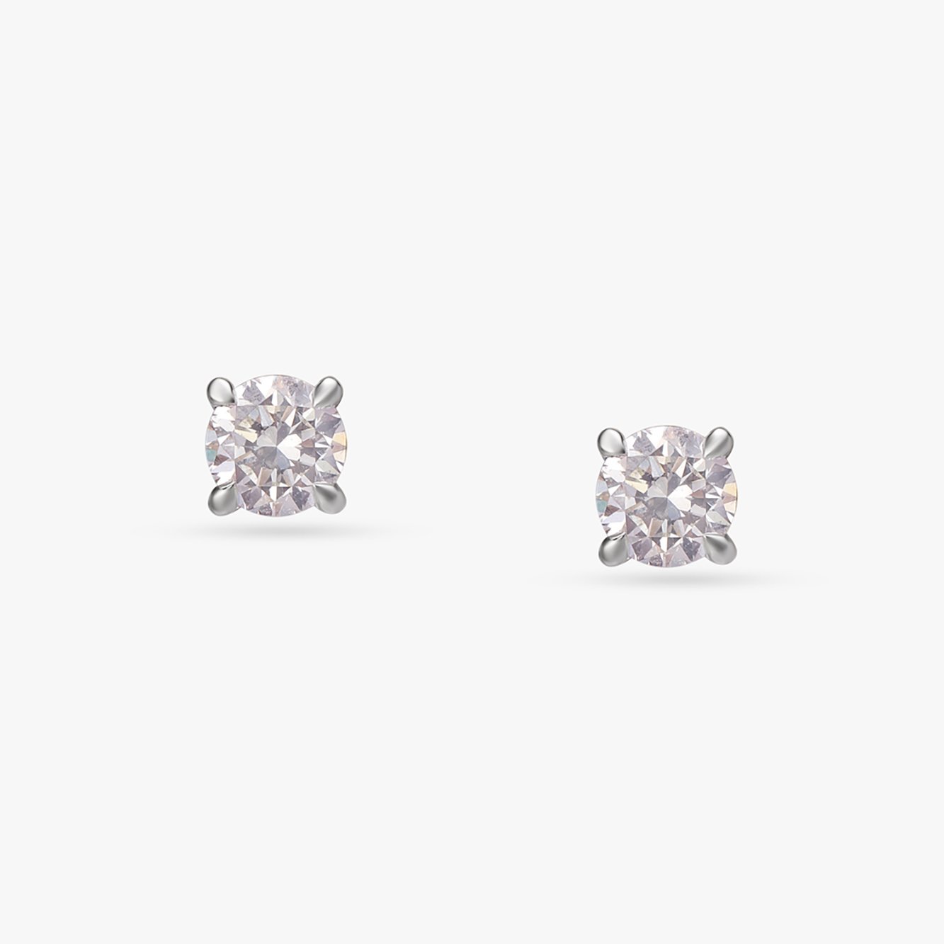 

Crown Brilliance Solitaire Stud Earrings