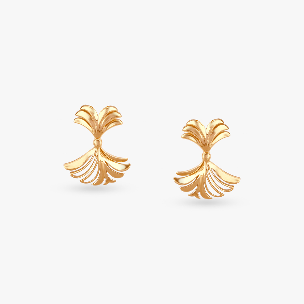 Fan Flare Gold Pendant and Earrings Set,,hi-res image number null