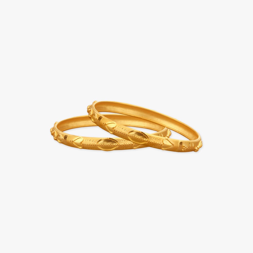 

Petal Dot Gold Bangles for Kids