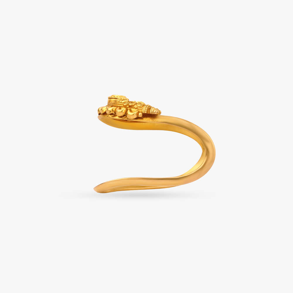 Lunar Curve Gold Vanki Finger Ring,,hi-res image number null