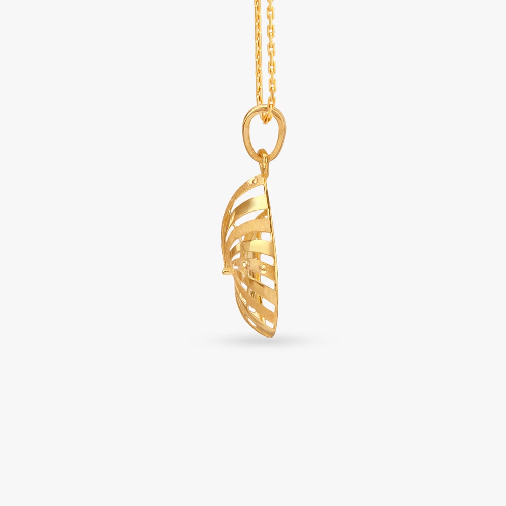 Radiant Swirl Gold Pendant,,hi-res image number null