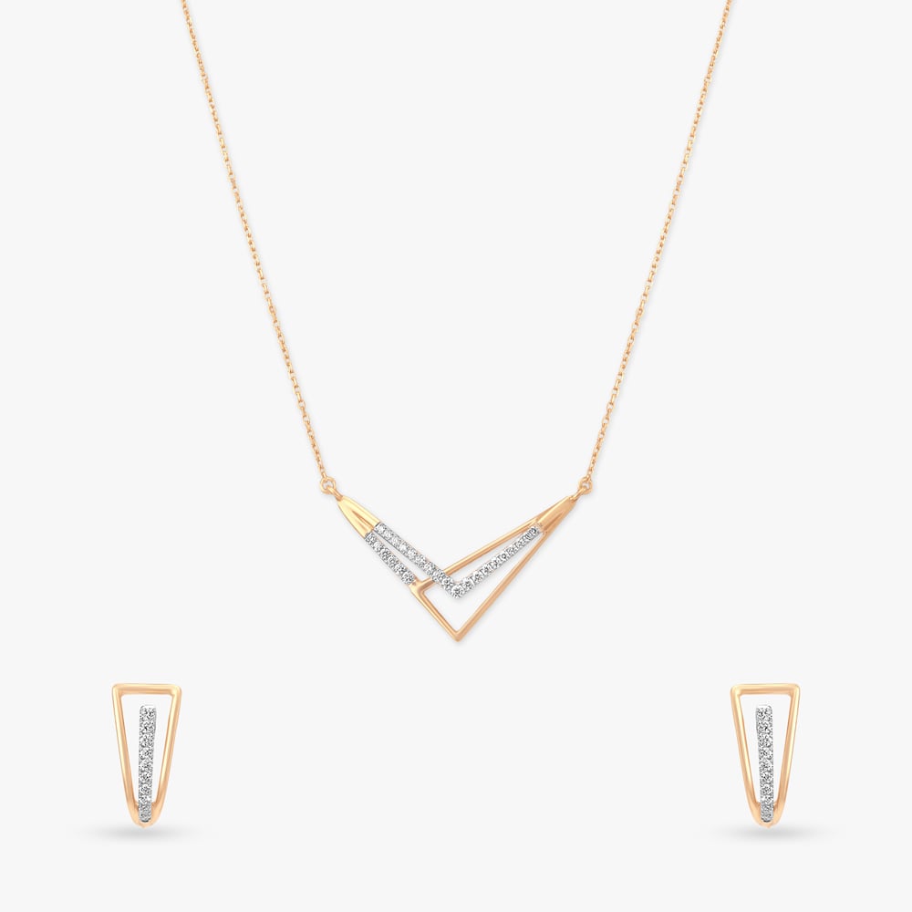 Zenith Spark Diamond Necklace Set,,hi-res image number null