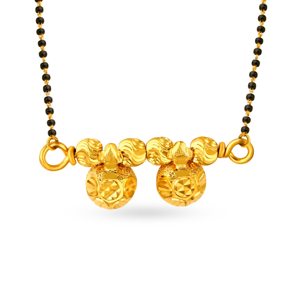 

Elegant 22 Karat Yellow Gold Traditional Mangalsutra Pendant