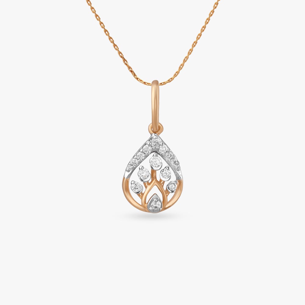 

Floral Radiance Diamond Pendant