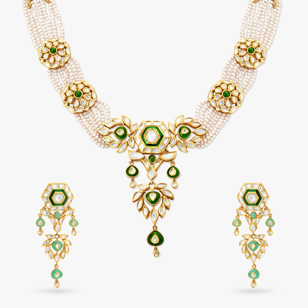 Intricate Kundan Polki Necklace Set,,hi-res image number null