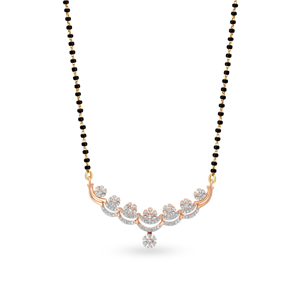 Alluring Diamond Mangalsutra in Yellow and Rose Gold