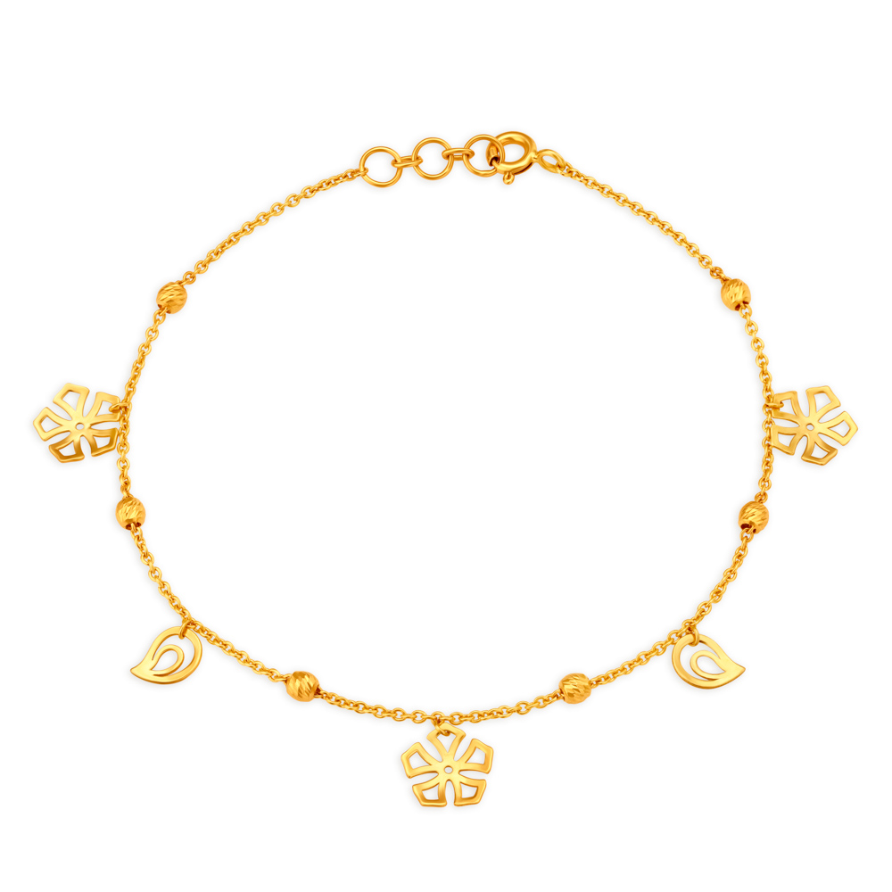 Reflective Hanging Charm 22k Gold Bracelet – Andaaz Jewelers