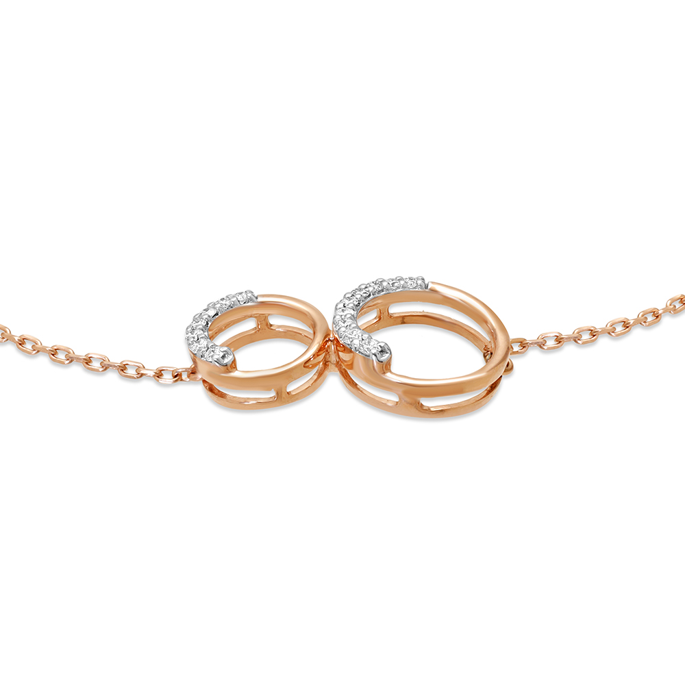 14KT Rose Gold Enthralling Circles Diamond Bracelet,,hi-res image number null