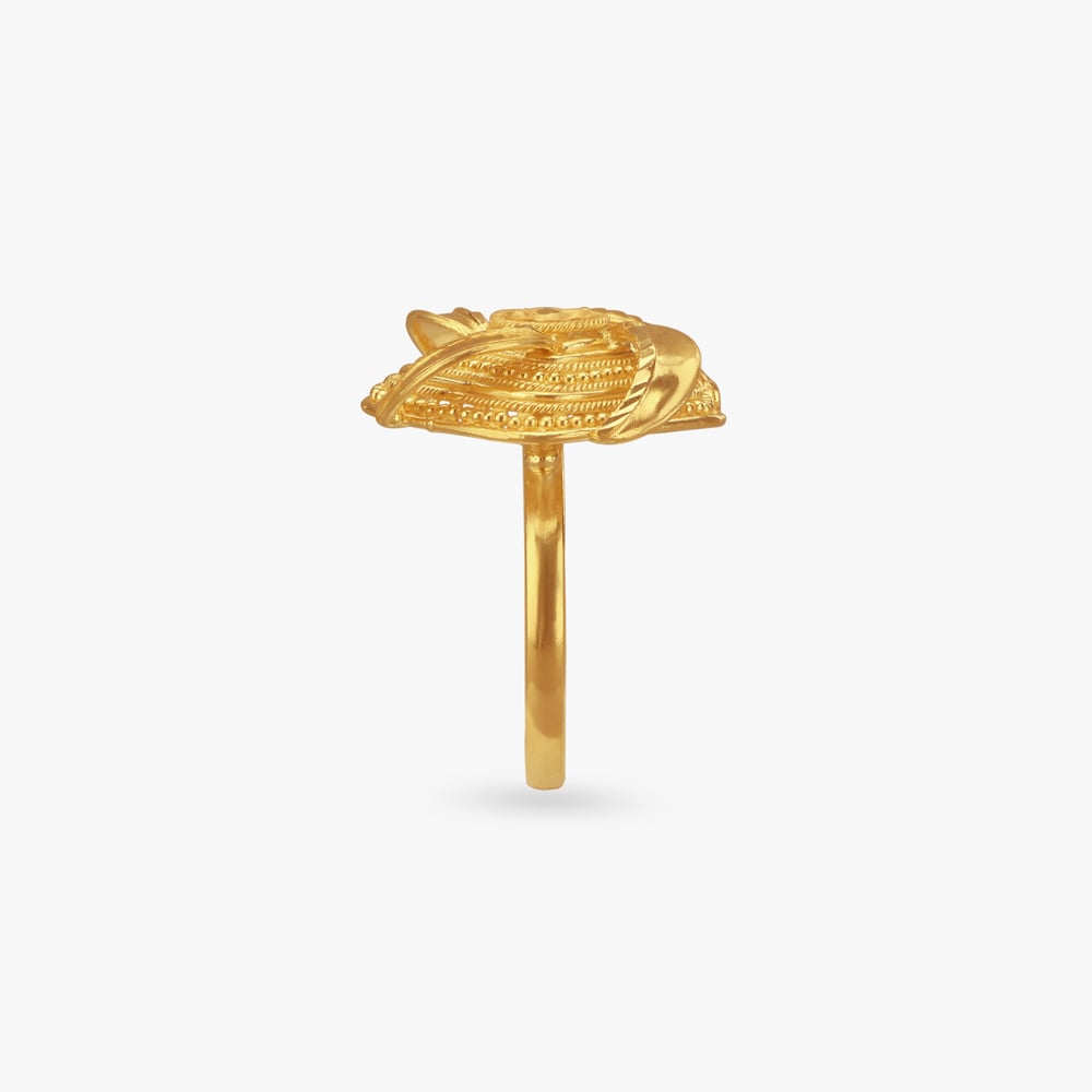 Majestic Bloom Gold Finger Ring,,hi-res image number null