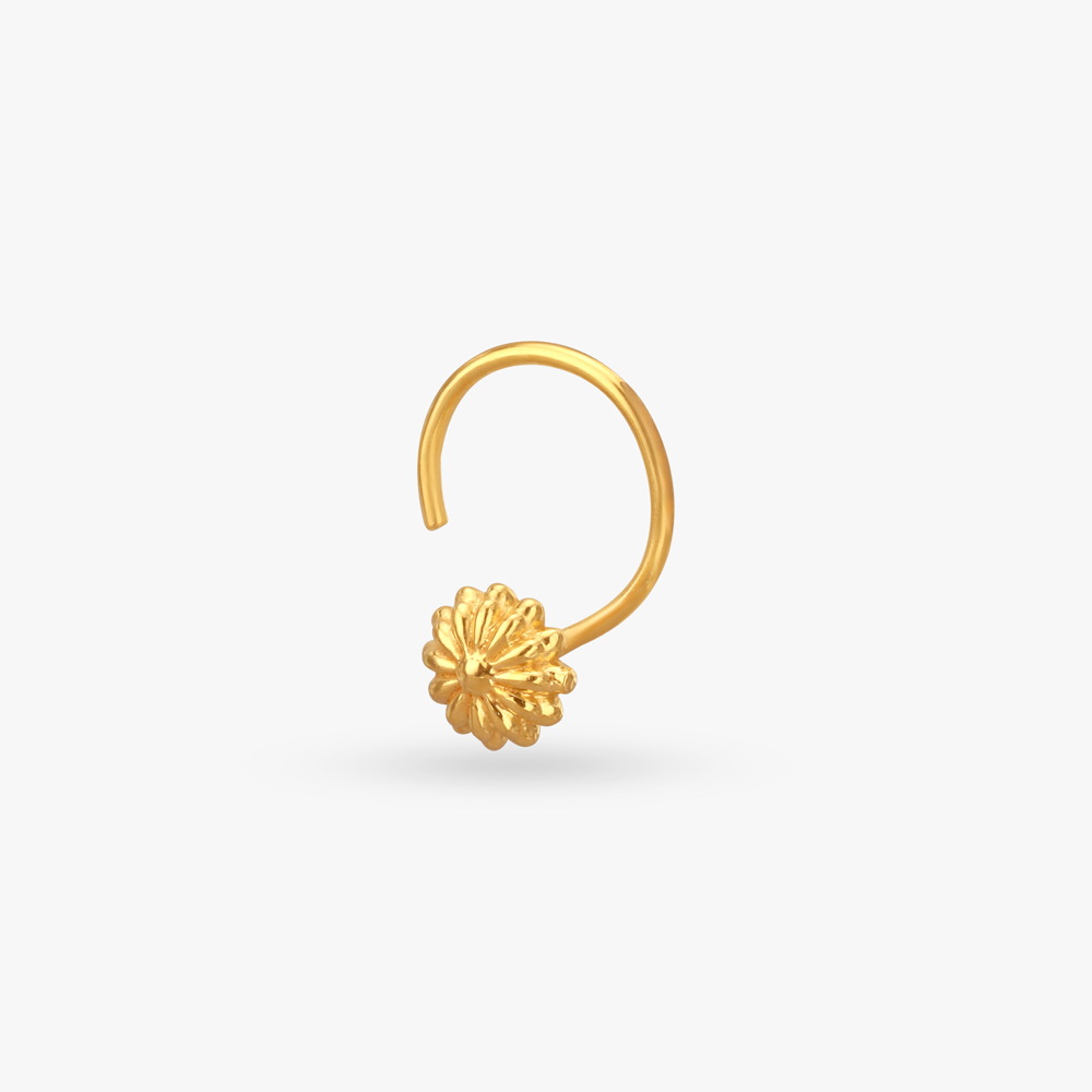 Charming Daisy Gold Nose Pin,,hi-res image number null