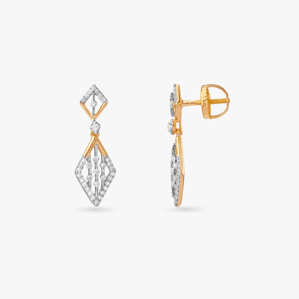 Glam Groove Diamond Drop Earrings,,hi-res image number null