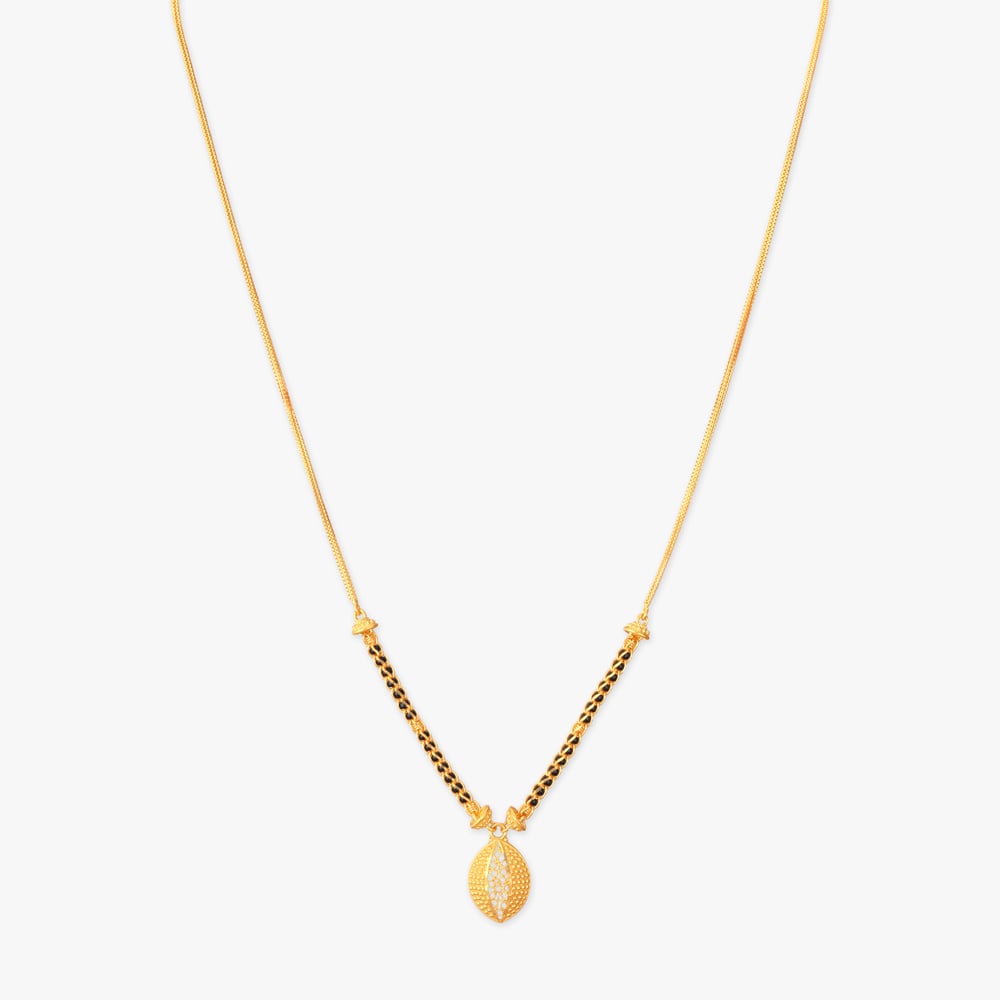Oval Granule Pendant Mangalsutra,,hi-res image number null
