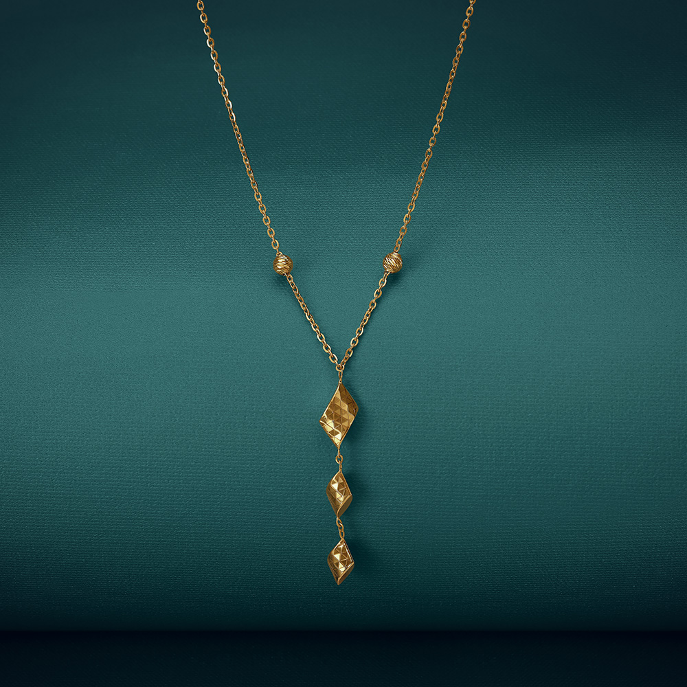 Sculpted Shine Gold Necklace,,hi-res image number null