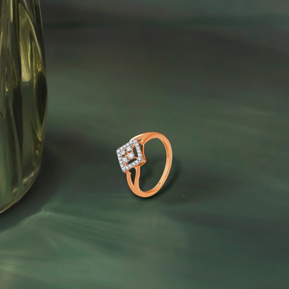 Dainty Geometric Diamond Ring,,hi-res image number null