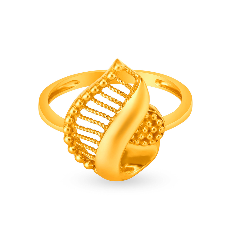 Regal Paisley 22 Karat Gold Finger Ring,,hi-res image number null