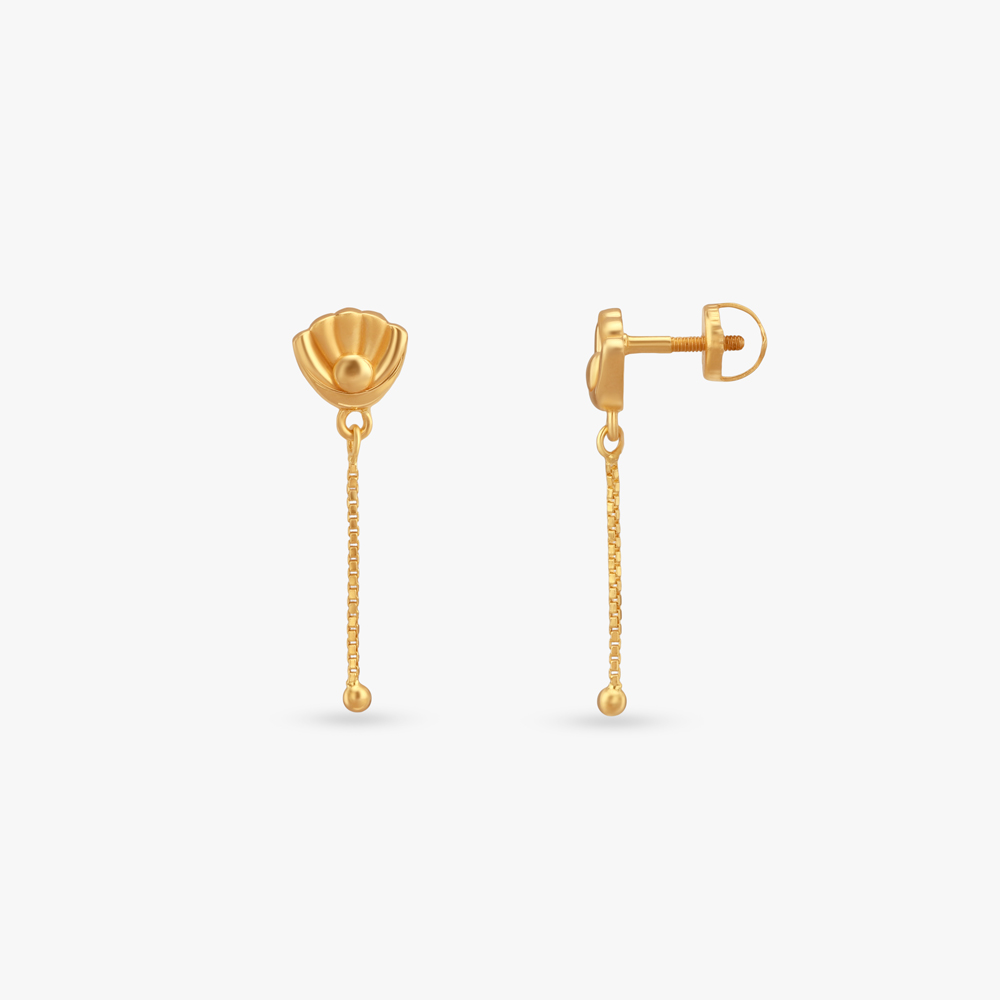 Sunlit Tassel Gold Drop Earrings for Kids,,hi-res image number null