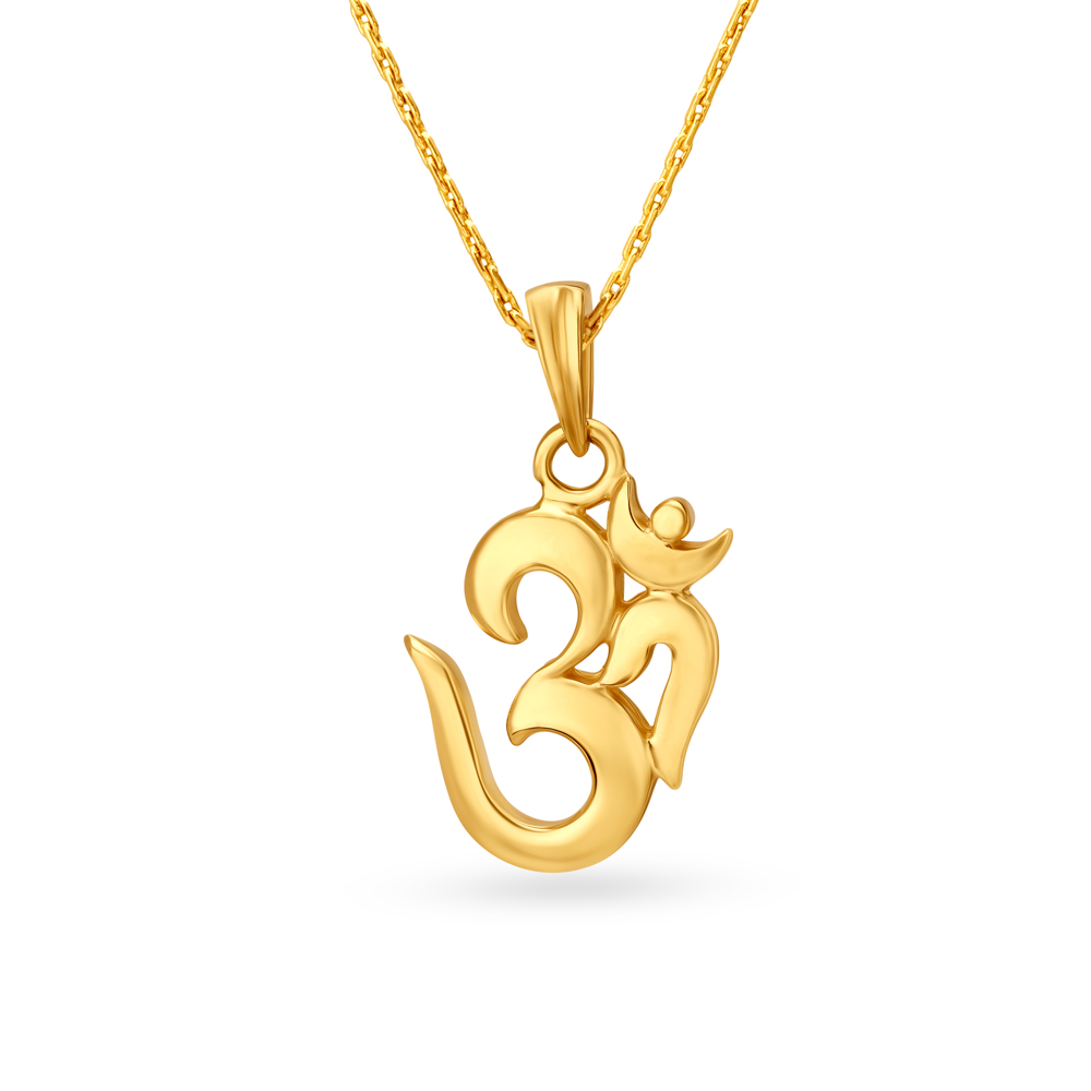 Powerful Om Gold Pendant