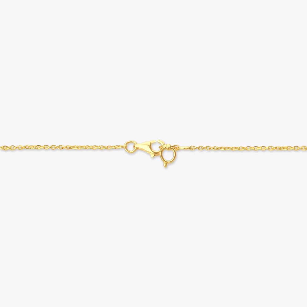 Textured Leaf Gold Pendant with Chain,,hi-res image number null