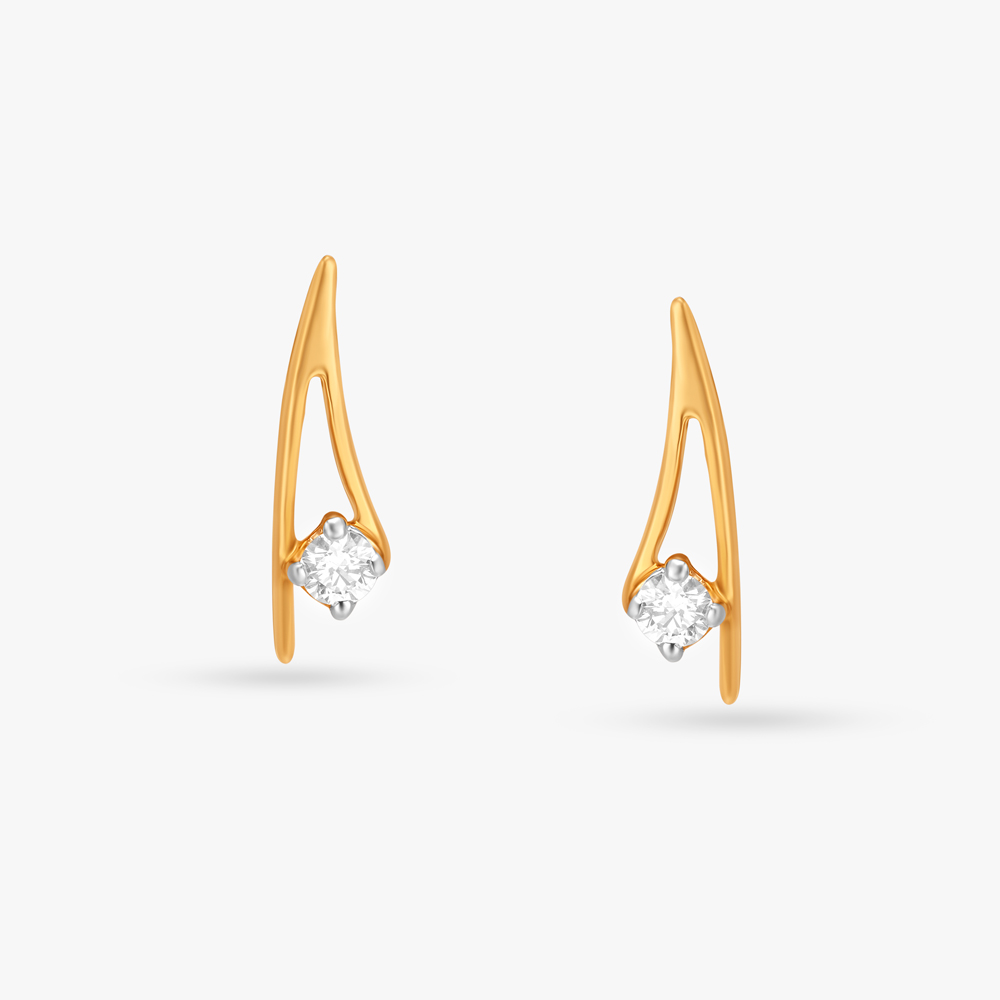 Chic Abstract Diamond Pendant with Chain and Earrings Set