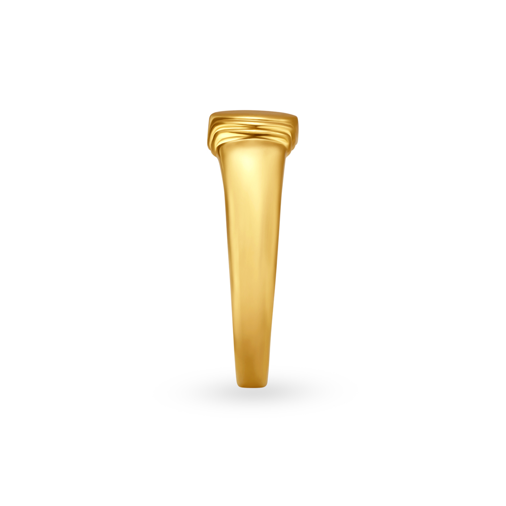 Sublime 22 Karat Yellow Gold Oval Finger Ring,,hi-res image number null