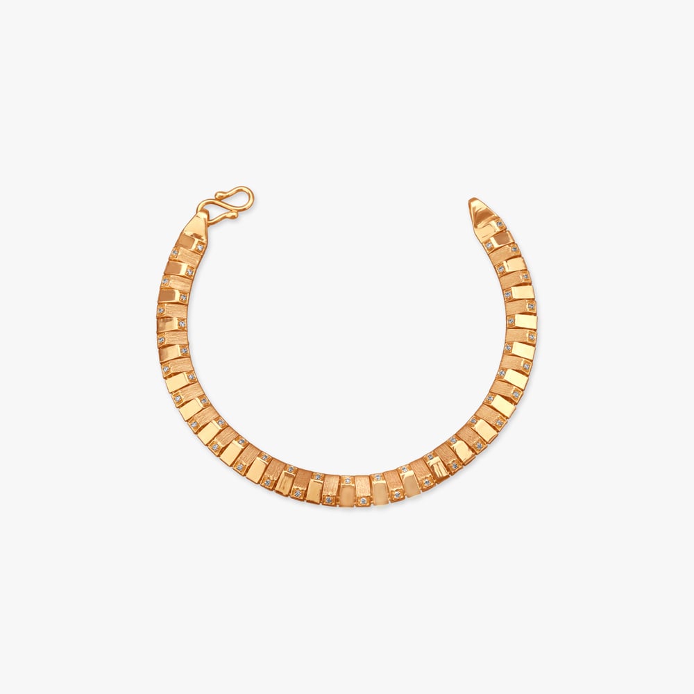 

Checkmate Gleam Gold Bracelet for Men