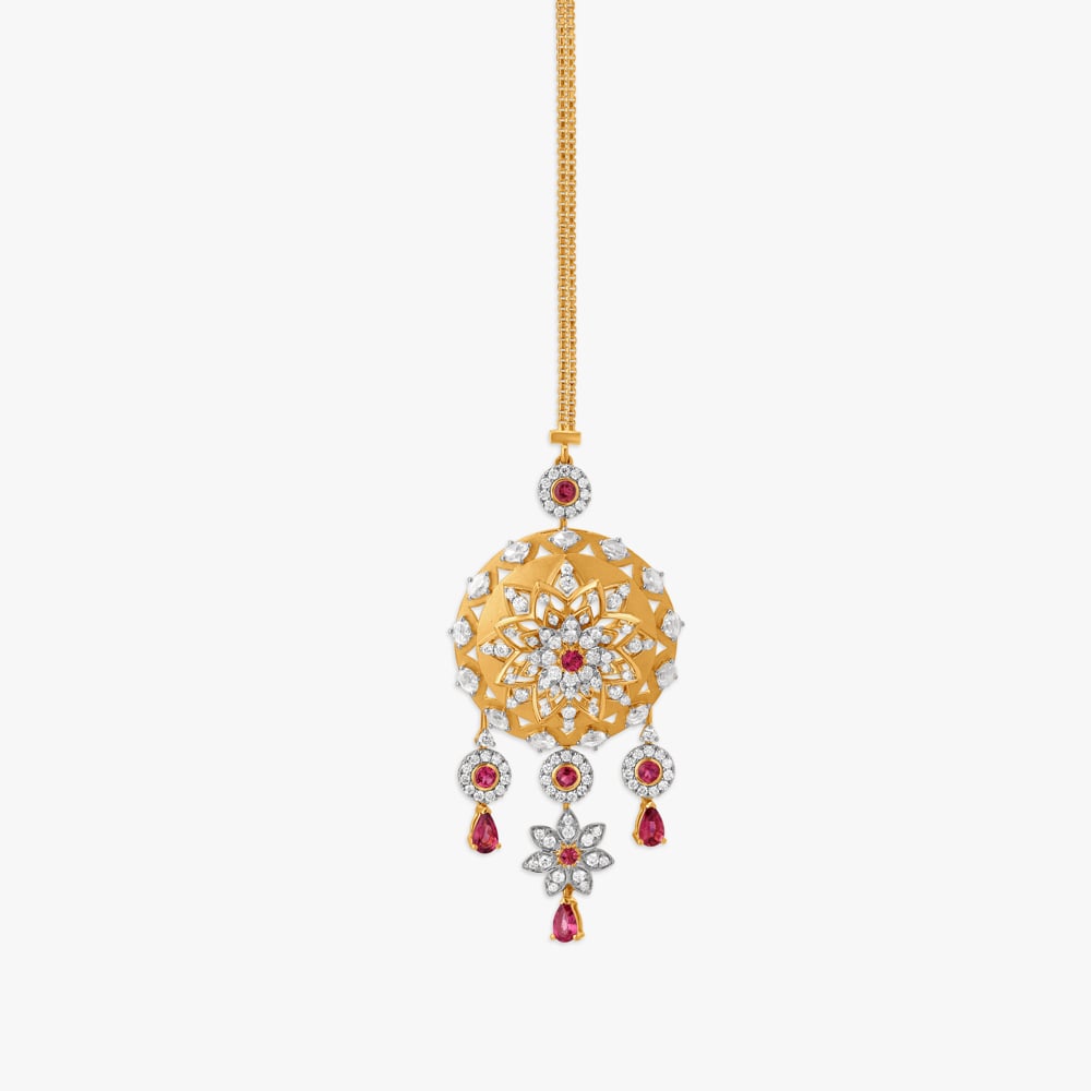 Blissful diamond maang tikka,,hi-res image number null