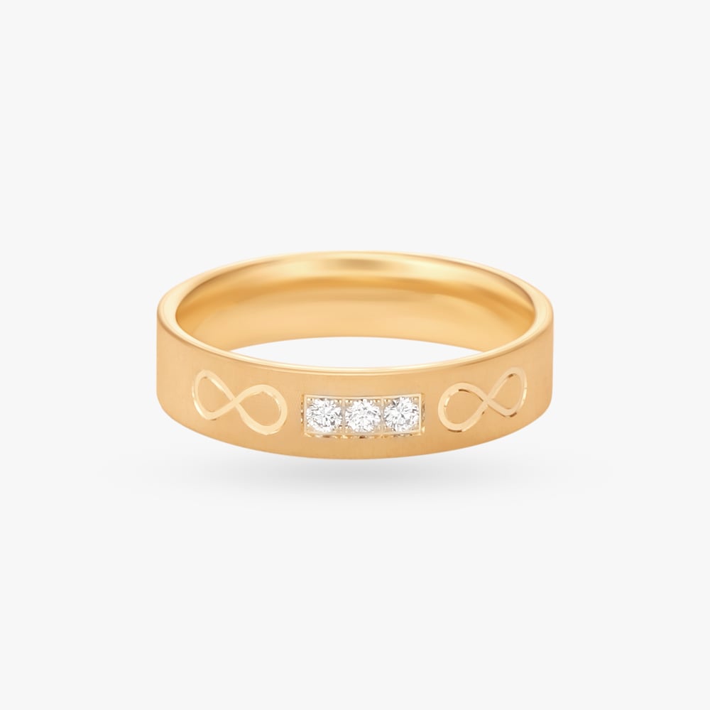 Chic Brushed Diamond Finger Ring,,hi-res image number null