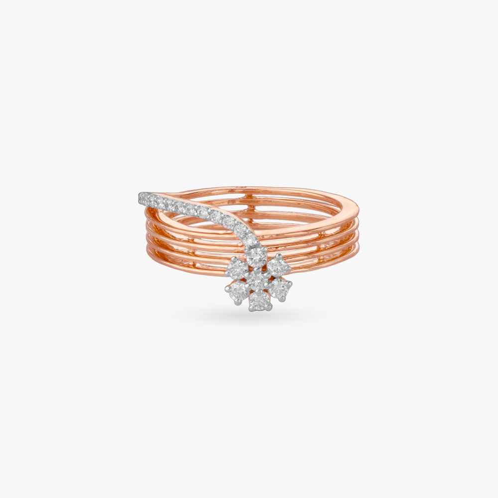 Floral Layers Diamond Ring,,hi-res image number null