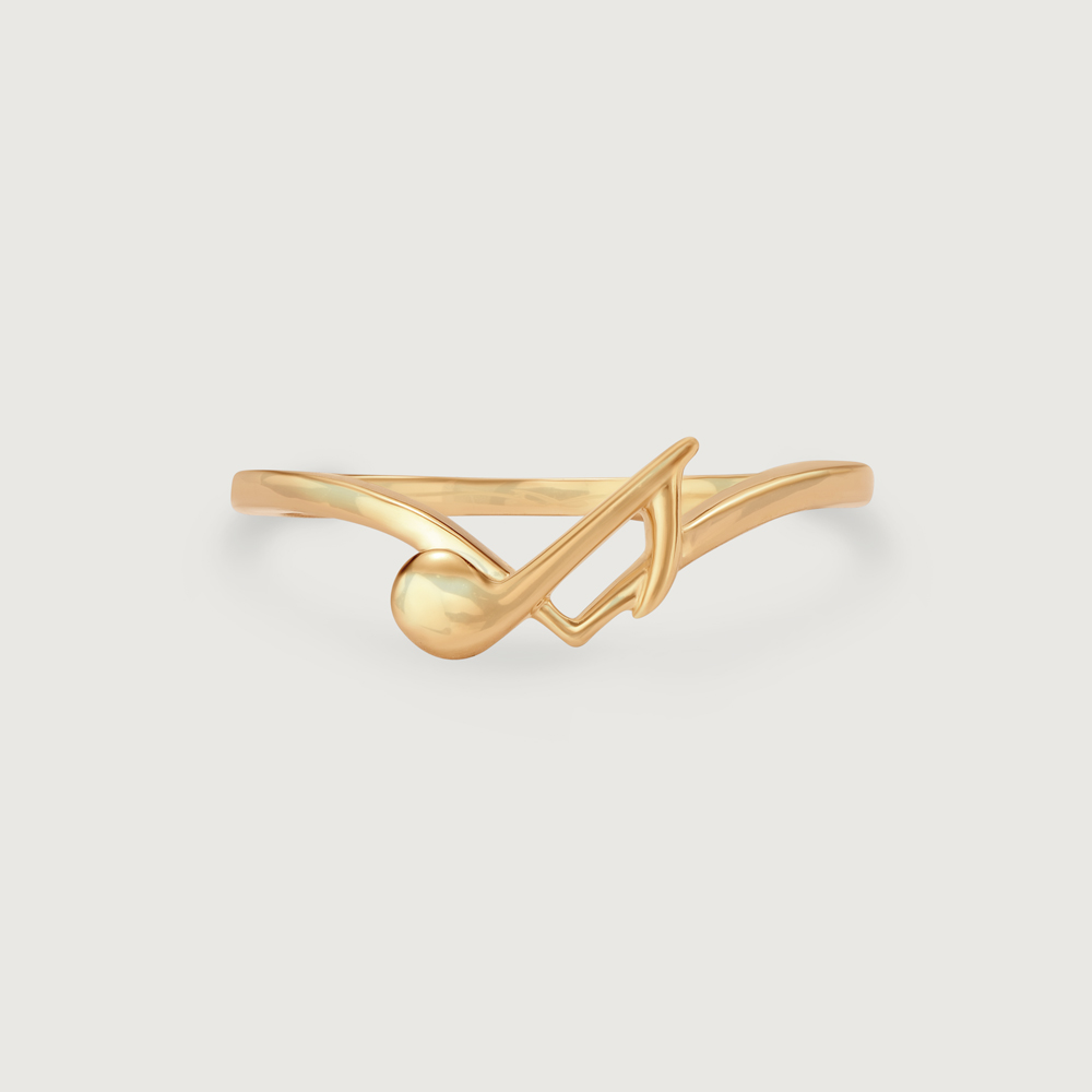 Rhythmic Radiance 14KT Gold Finger Ring,,hi-res image number null