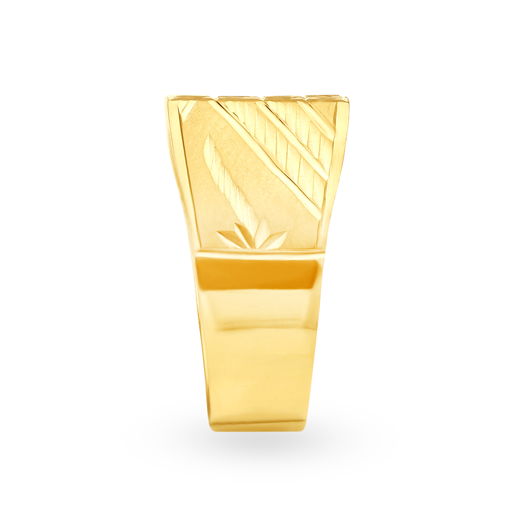 Lustrous 22 Karat Yellow Gold Boxy Ring,,hi-res image number null