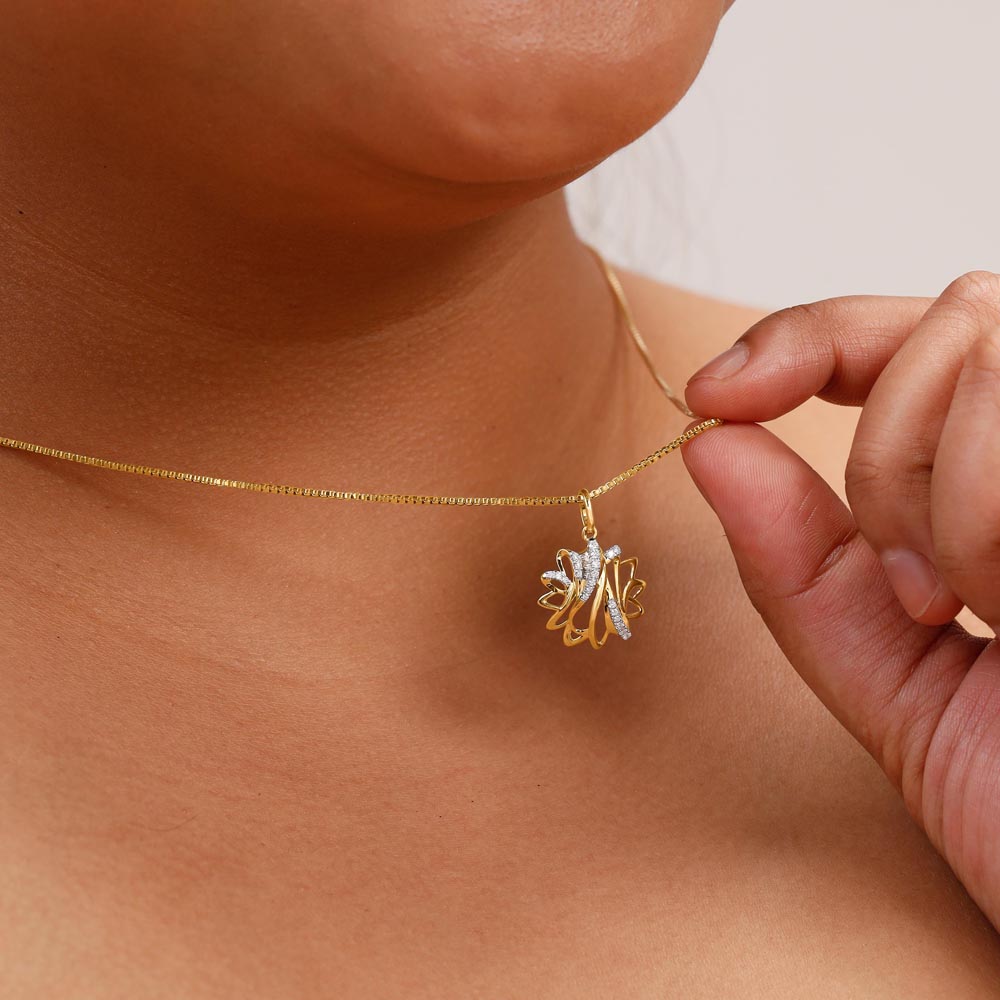 Whimsical Flow Diamond Pendant,,hi-res image number null