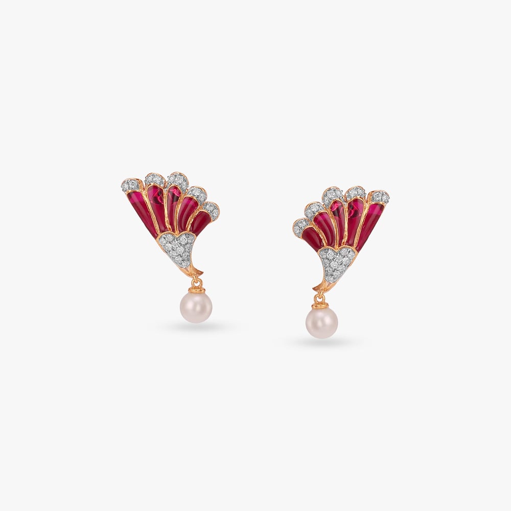 

Petal Wing Diamond Drop Earrings