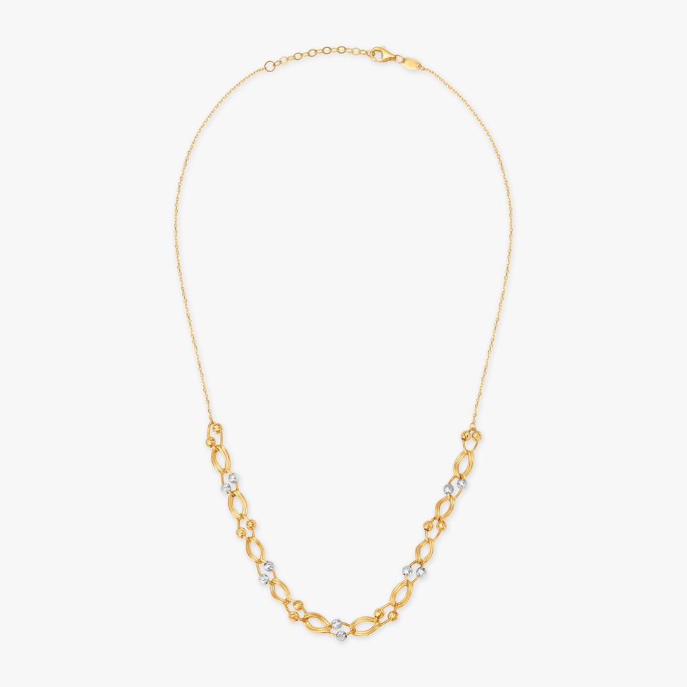 Dainty Ball Linked Necklace,,hi-res image number null