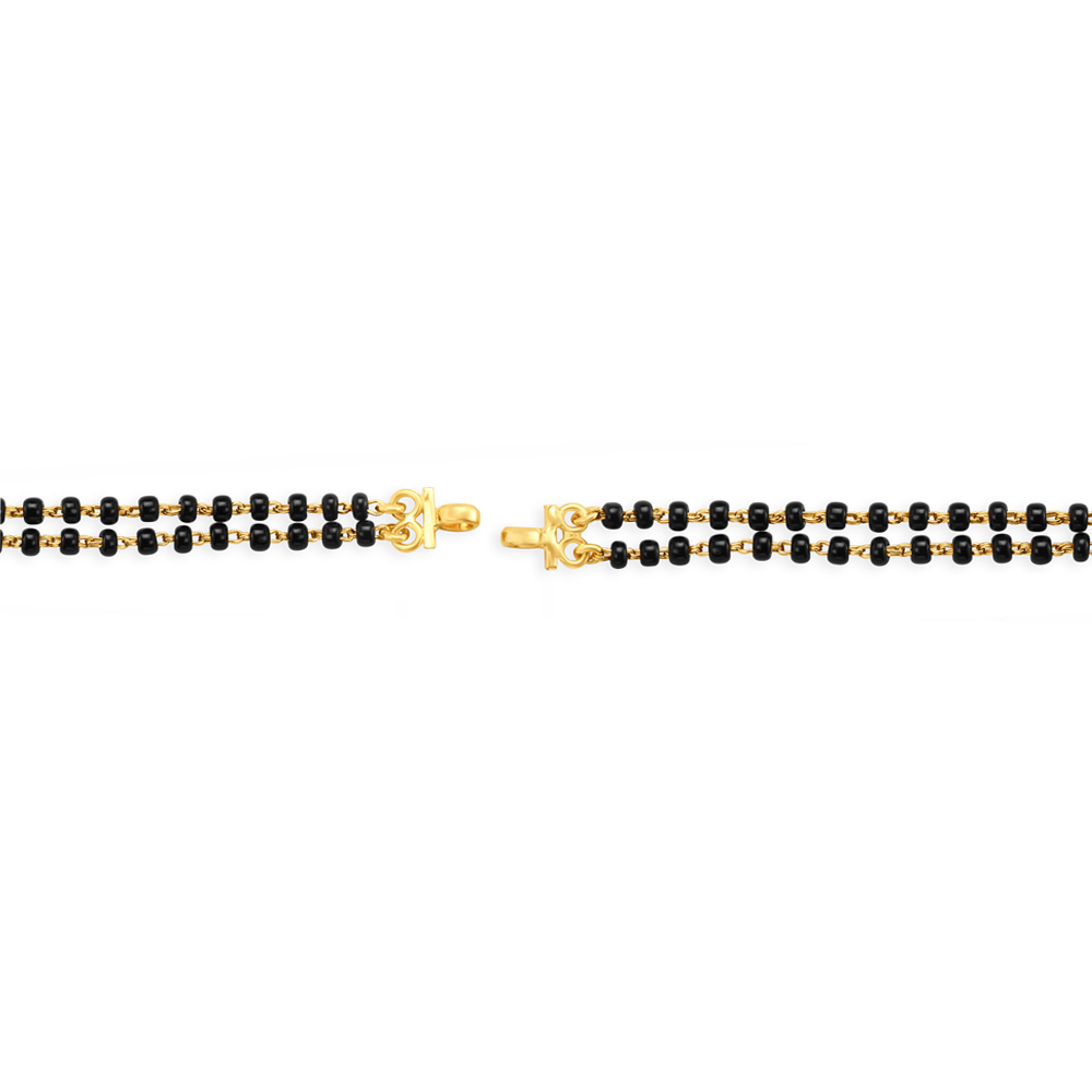 Carved Gold and Enamel Mangalsutra,,hi-res image number null