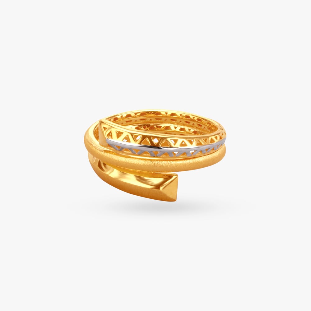 Spiral Edge Gold Ring,,hi-res image number null