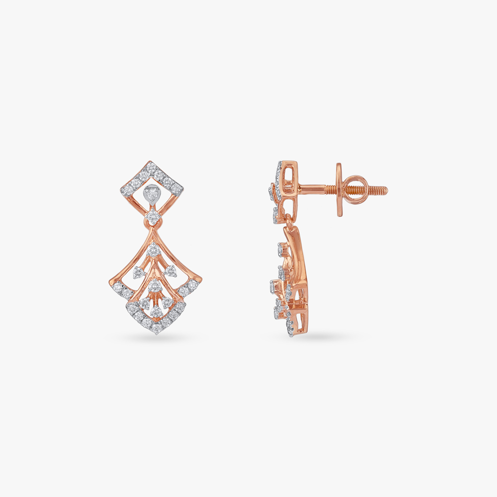 Gleaming Glint Diamond Drop Earrings,,hi-res image number null