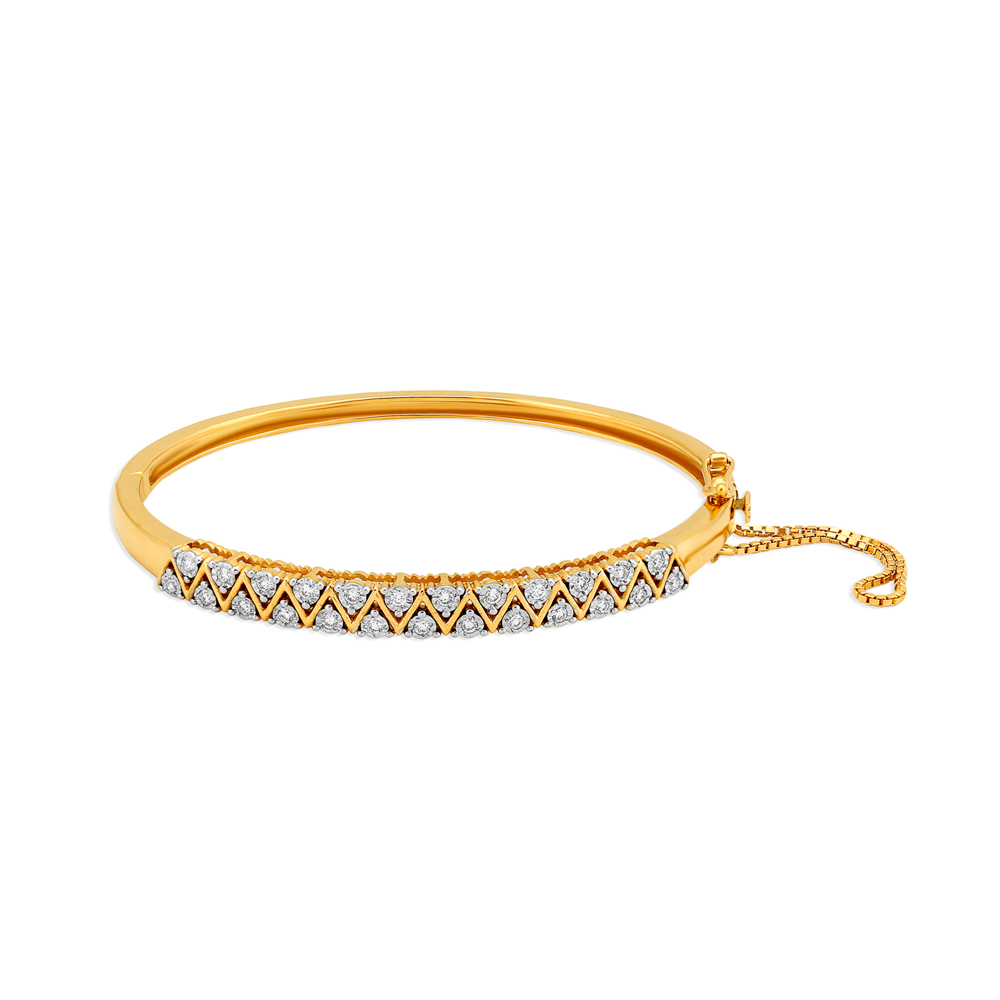 Modern Hollow Rhodium and Gold Bracelet for Men