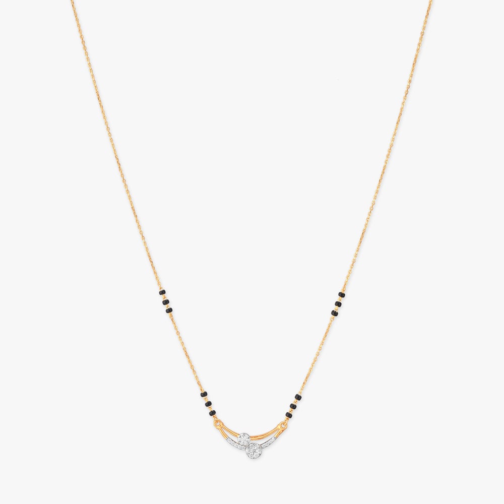 Moonlit Arc Diamond Mangalsutra,,hi-res image number null