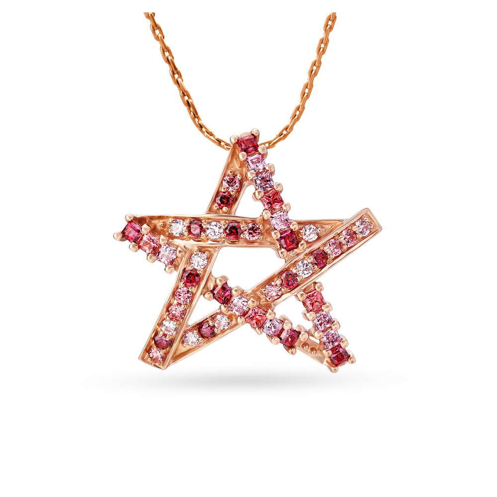 14KT Rose Gold Star Pendant