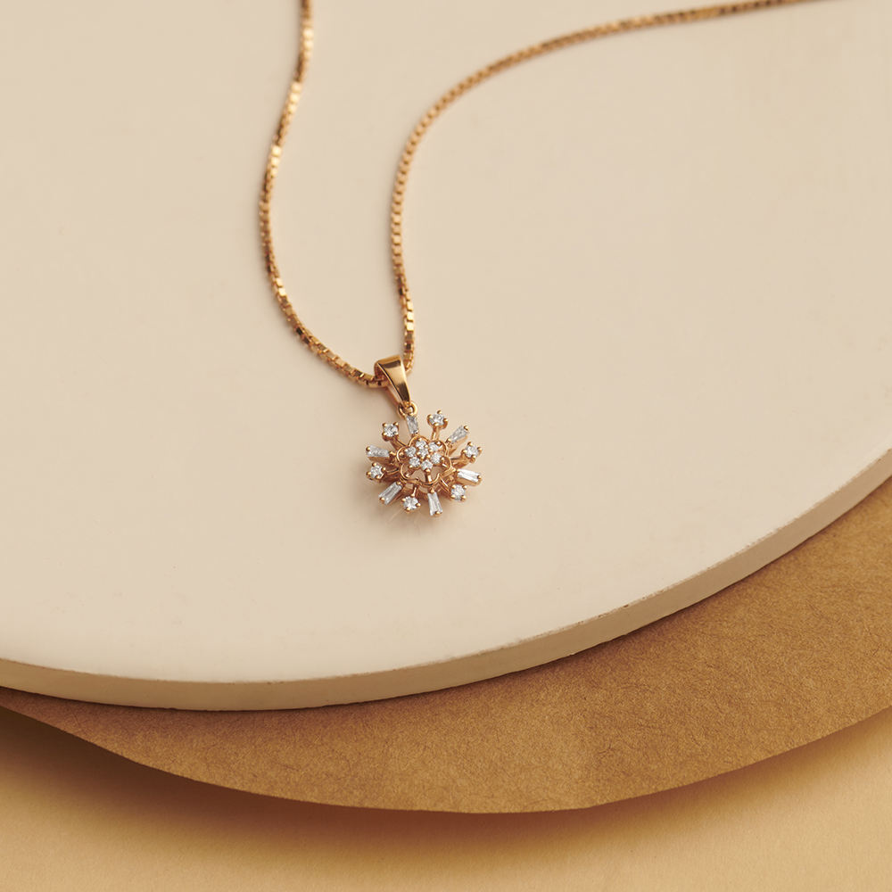 Floral Brilliance Diamond Pendant