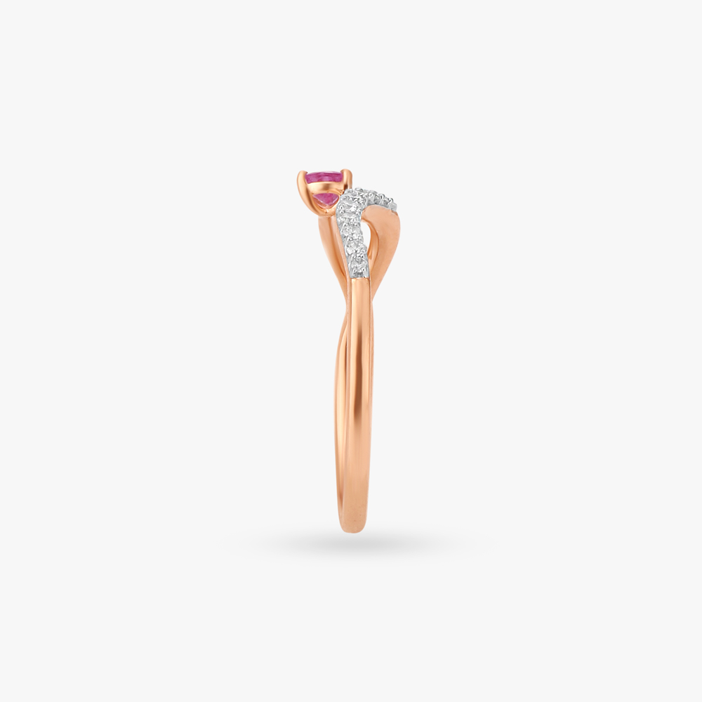 Pink Marquise Diamond Finger Ring,,hi-res image number null