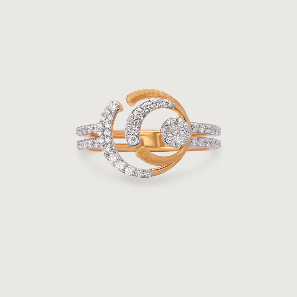 Cosmic Embrace Gold & Diamond Finger Ring,,hi-res image number null