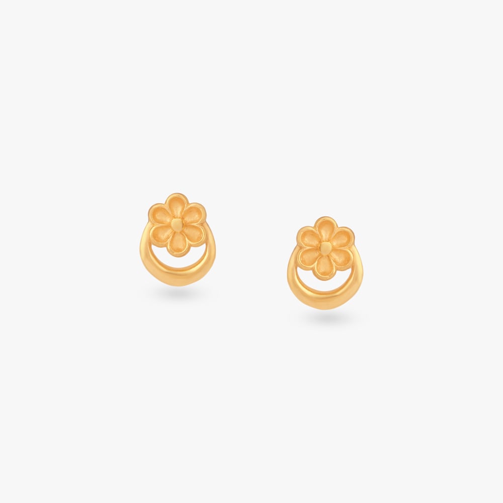 

Daisy Blossom Gold Stud Earrings for Kids