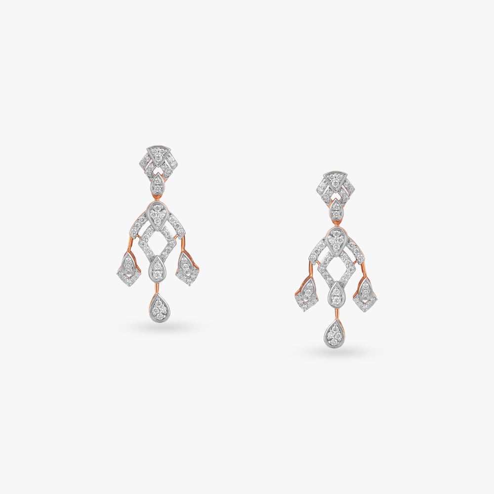 

Dazzling Cascade Diamond Drop Earrings