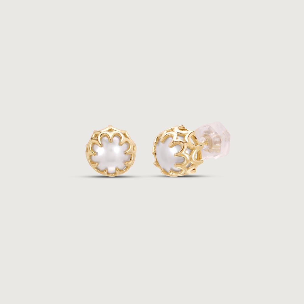 Arch Glow Pearl Stud Earrings,,hi-res image number null