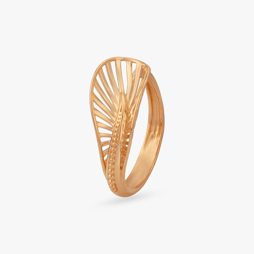 Radiant Veins Gold Ring,,hi-res image number null