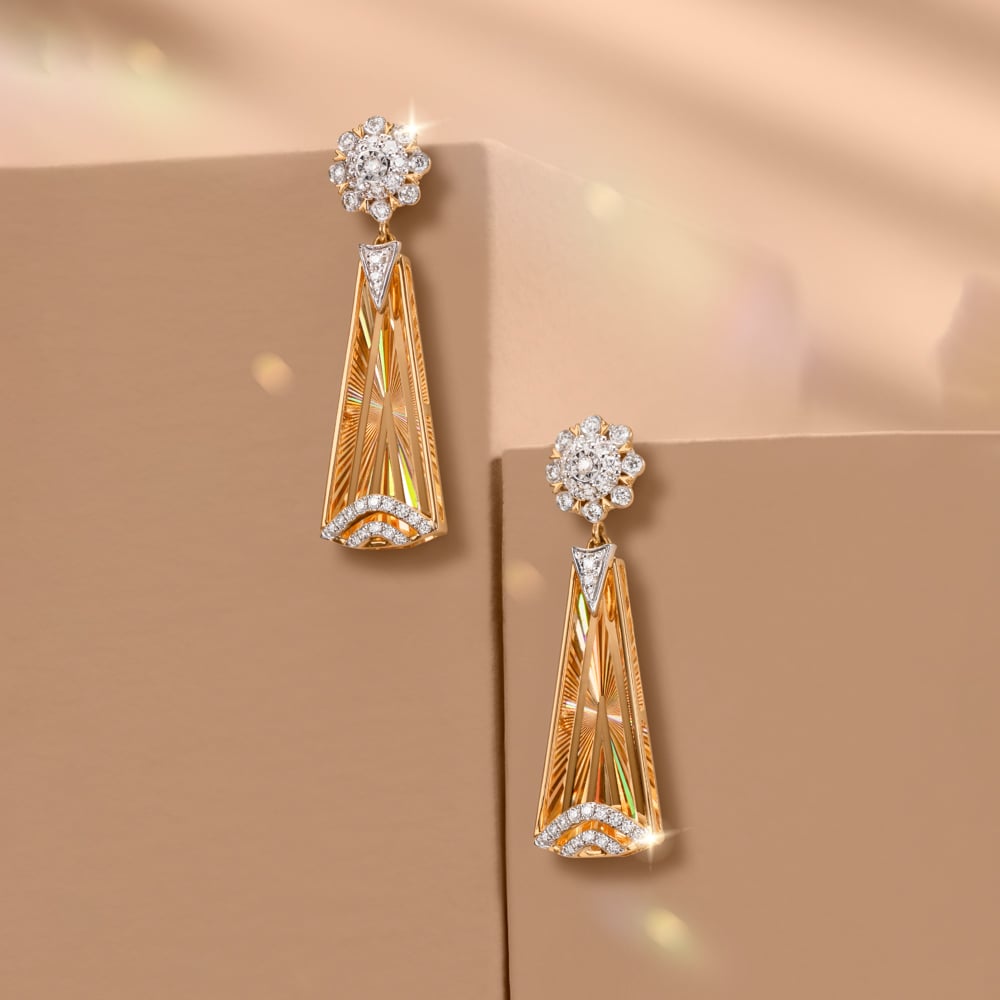 Aurora Cascade Diamond Drop Earrings,,hi-res image number null