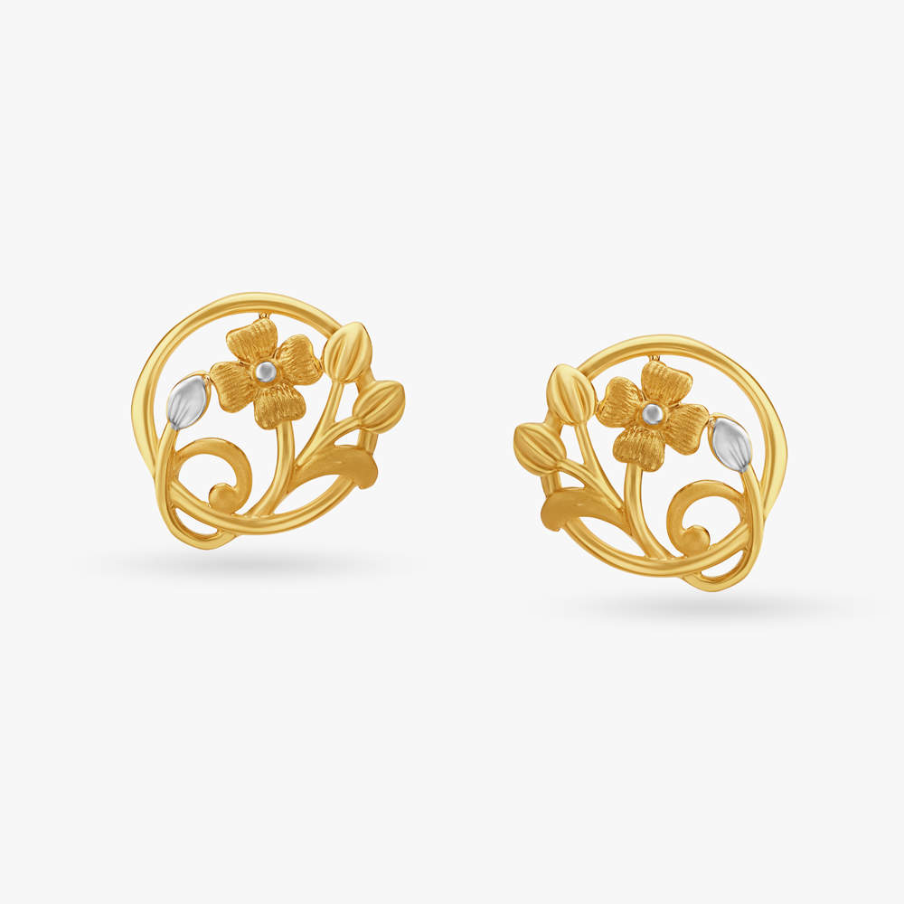 Elegant Floral Pendant and Earrings Set,,hi-res image number null
