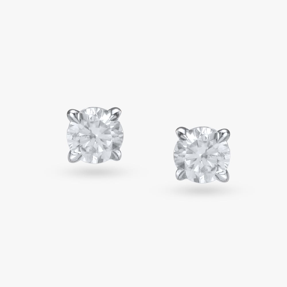 Eternal Glow Diamond Solitaire Stud Earrings,,hi-res image number null